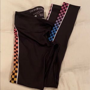 Corey Paige Designs rainbow checkered leggings xs